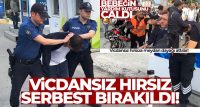 Şişli’de hasta bebeğinin tedavisi için para toplanan yardım kutusunu motosikletle