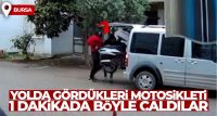 BURSA’DA HAFİF TİCARİ ARAÇLA SEYİR HALİNDEKİ 3 HIRSIZ YOLDA MOTOSİKLET