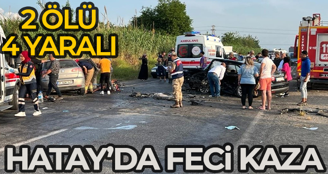 KAZADA 2 KİŞİ ÖLDÜ, 4 KİŞİ YARALANDI.