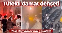 İstanbul’da düğün öncesi toplanarak konvoy yapan gruptaki damat, eline aldığı