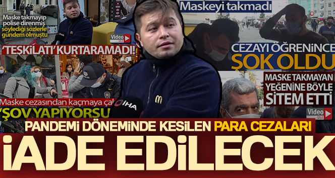 Pandemi döneminde kesilen para cezaları iade edilecek Covid-19 pandemisi döneminde kesilen cezalara ilişkin Anayasa Mahkemesi’ne (AYM) yapılan