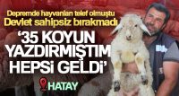 Hatay’ın Hassa ilçesinde depremde hayvanları telef olan vatandaşlara Tarım ve