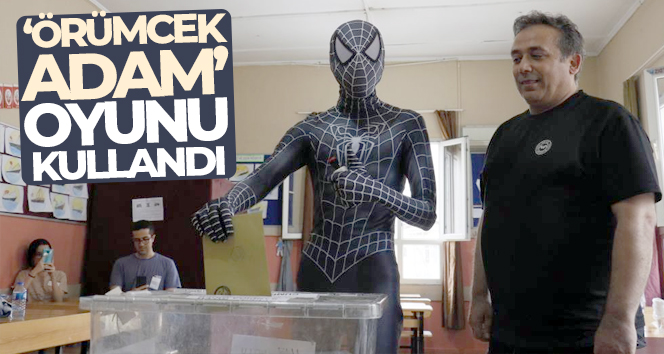 Adanalı “Örümcek Adam”, Cumhurbaşkanlığı seçimi için oyunu kullandı 26 YAŞINDAKİ CAN ŞAŞKIN, ÇOCUKLUK TUTKUSU OLAN ÖRÜMCEK ADAM KOSTÜMÜ