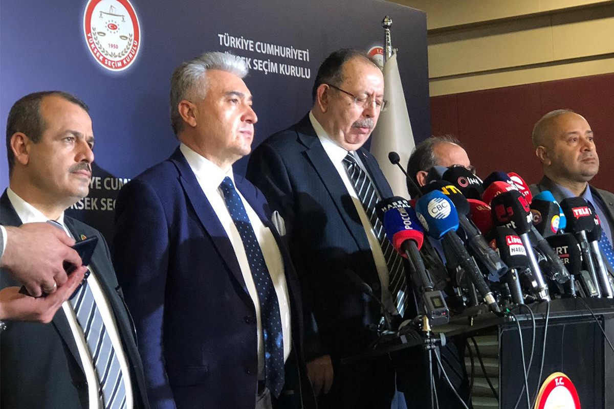 YSK Başkanı Yener: “Oyların yüzde 54.60’ı sayılmıştır” Yüksek Seçim Kurulu