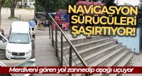 BURSA'DA ULUDAĞ'DAN İNEN SÜRÜCÜLER NAVİGASYON İLE MERDİVENLERİ YOL ZANNEDİP AŞAĞI