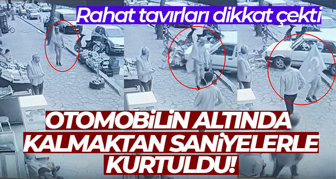 Sakarya’nın Akyazı ilçesinde kontrolden çıkan otomobil kaldırıma çarptı. Kaza anında