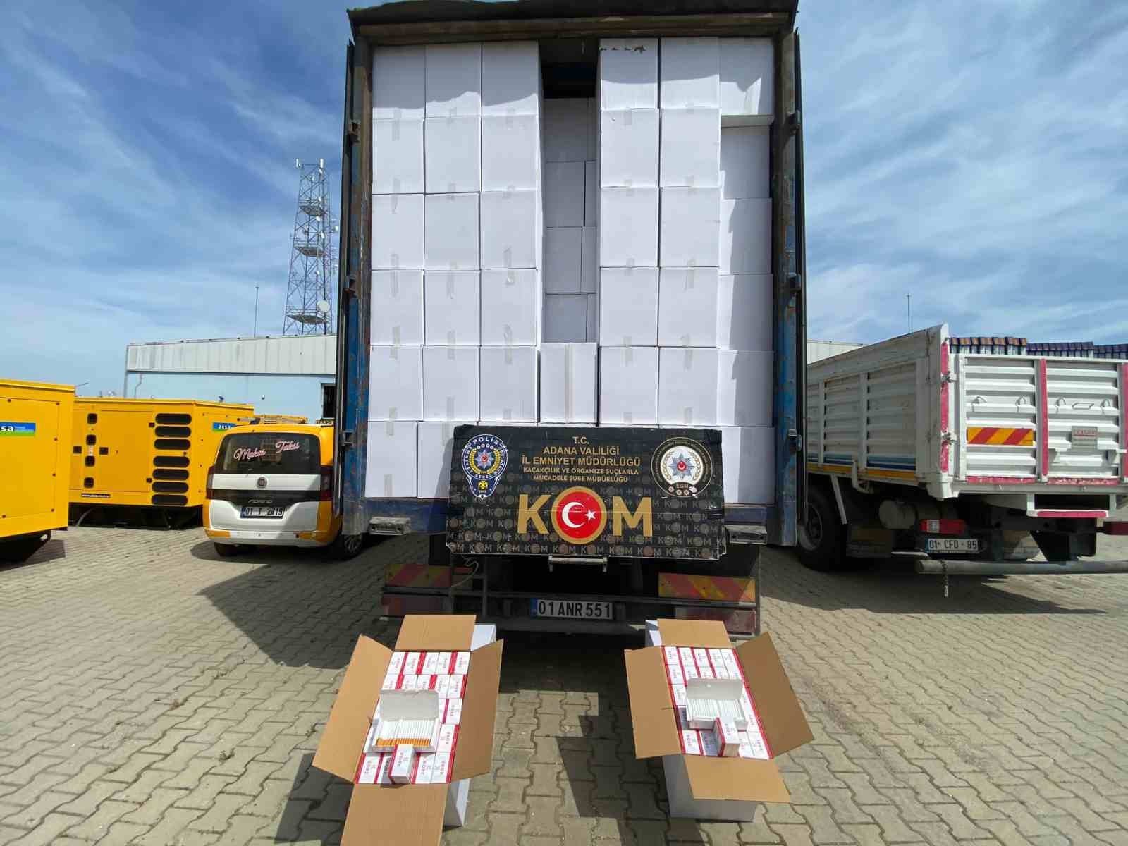 ADANA POLİSİ YAPTIĞI OPERASYONLARDA 28 MİLYON 550 BİN KAÇAK MAKARON,