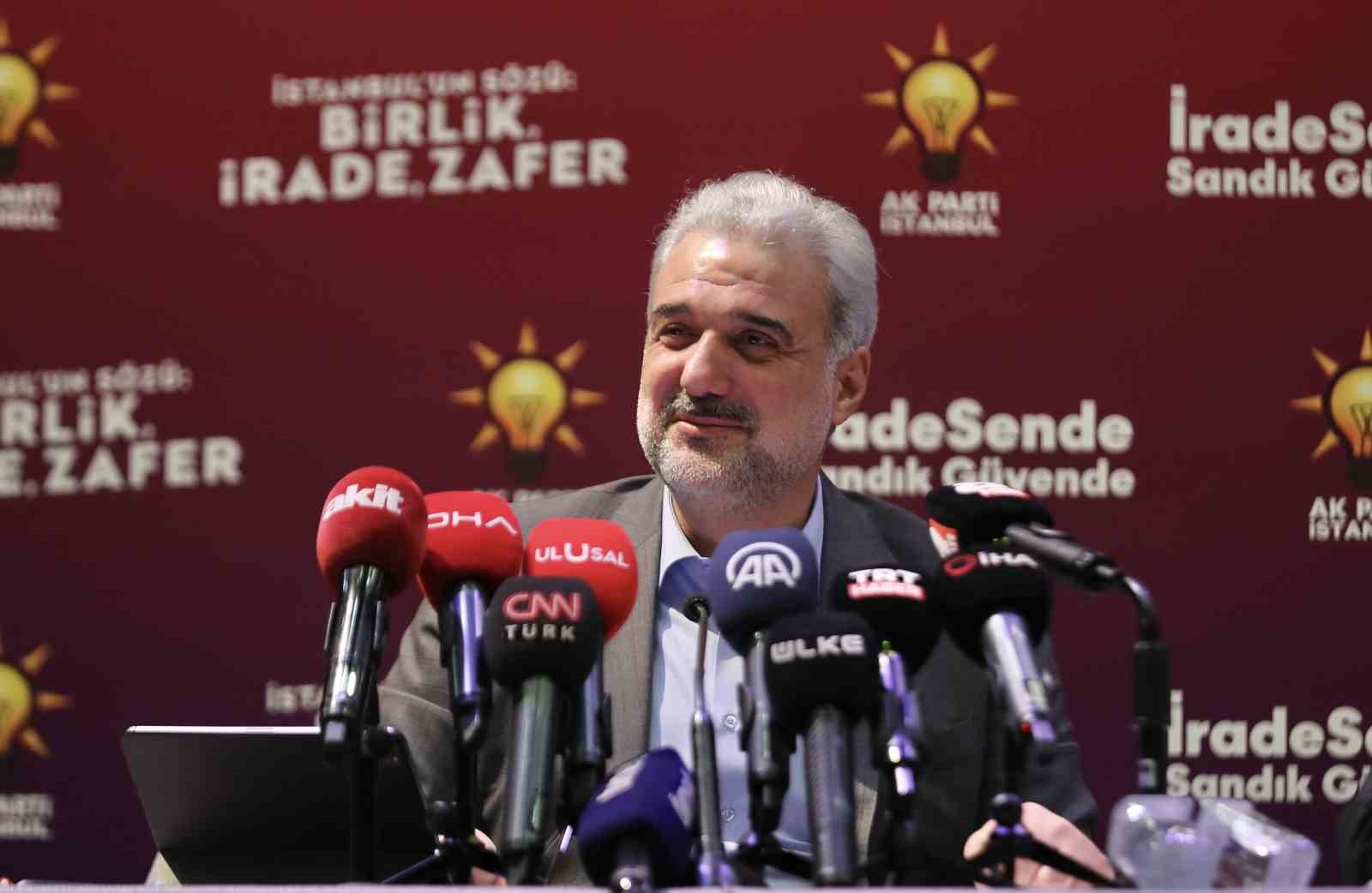 AK PARTİ İSTANBUL İL BAŞKANI OSMAN NURİ KABAKTEPE, TÜM SEÇMENLERE