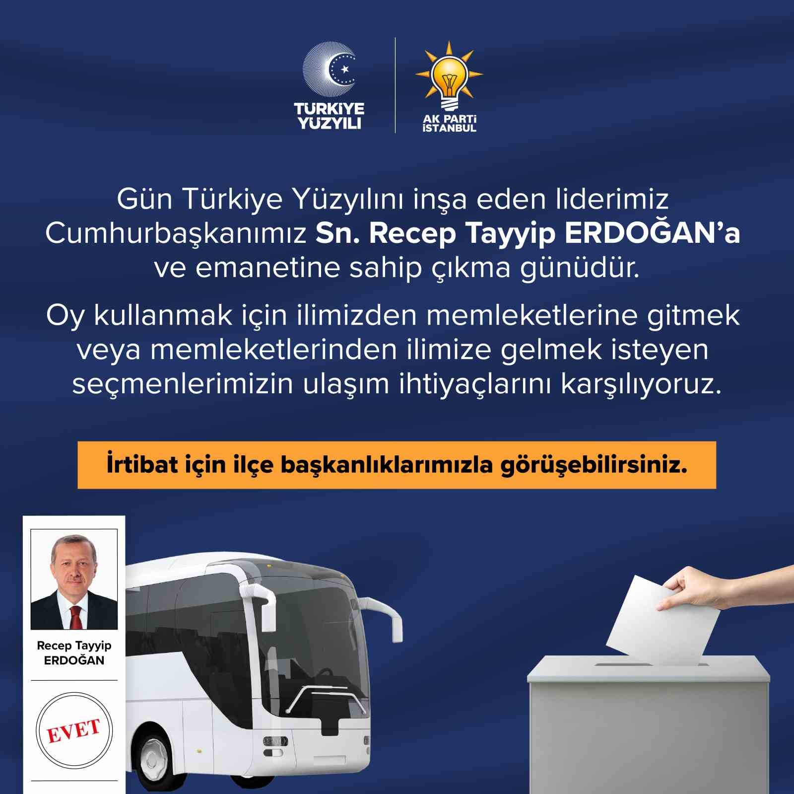 AK PARTİ İSTANBUL İL BAŞKANLIĞI’NDAN YAPILAN AÇIKLAMAYA GÖRE, İSTANBUL’DA YAŞAMASINA