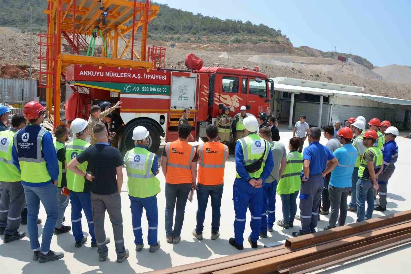 MERSİN ORMAN BÖLGE MÜDÜRLÜĞÜNCE, AKKUYU NÜKLEER GÜÇ SANTRALİ'NDE GÖREVLİ YANGIN
