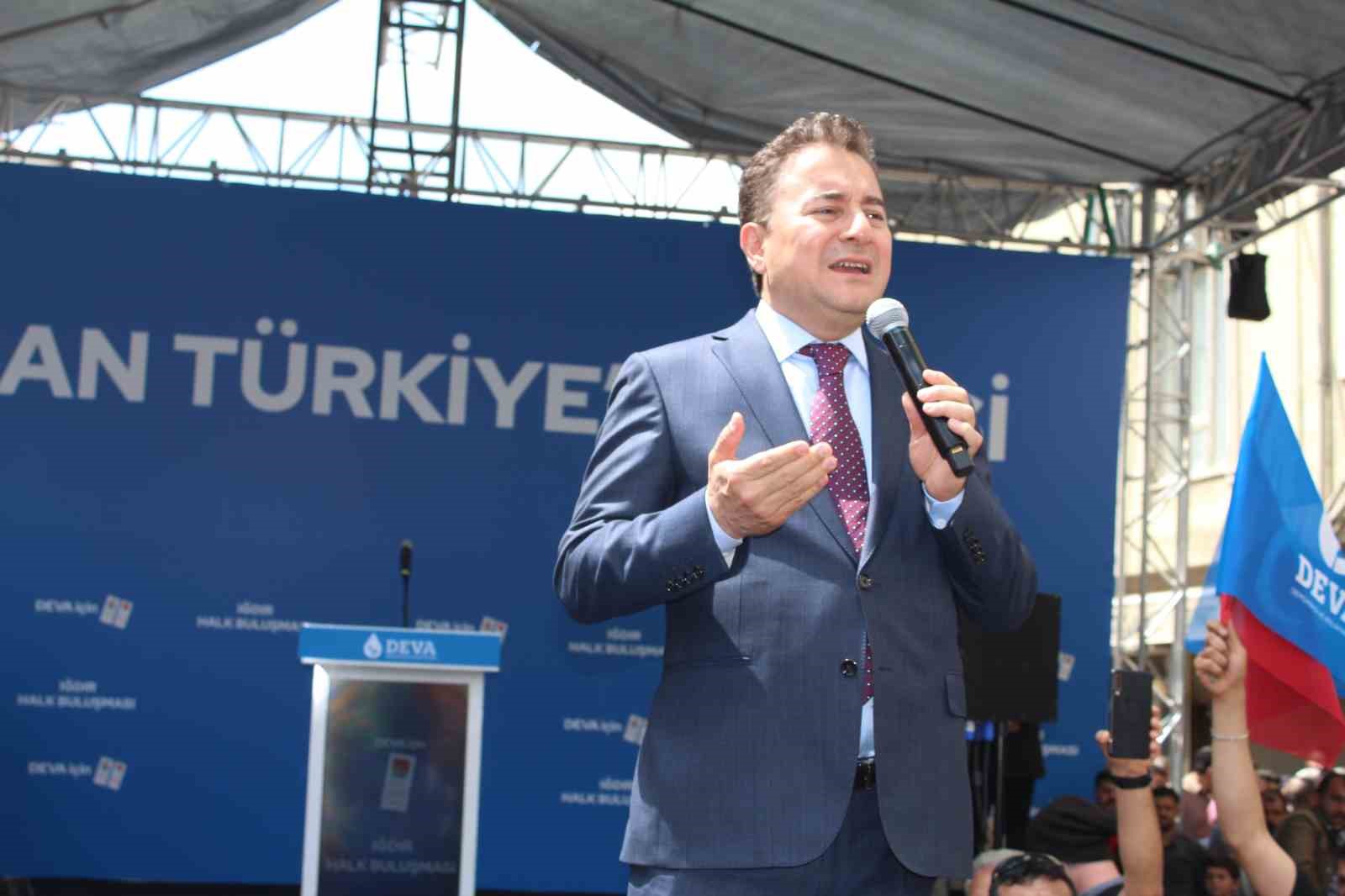 DEVA PARTİSİ GENEL BAŞKANI ALİ BABACAN IĞDIR'DA HALK BULUŞMASINDA KONUŞTU.