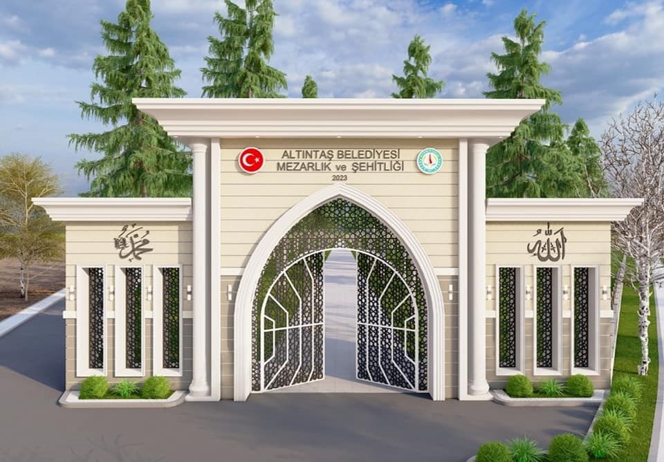 ALTINTAŞ MEZARLIĞI VE ŞEHİTLİĞİNE YENİ GİRİŞ KAPISI