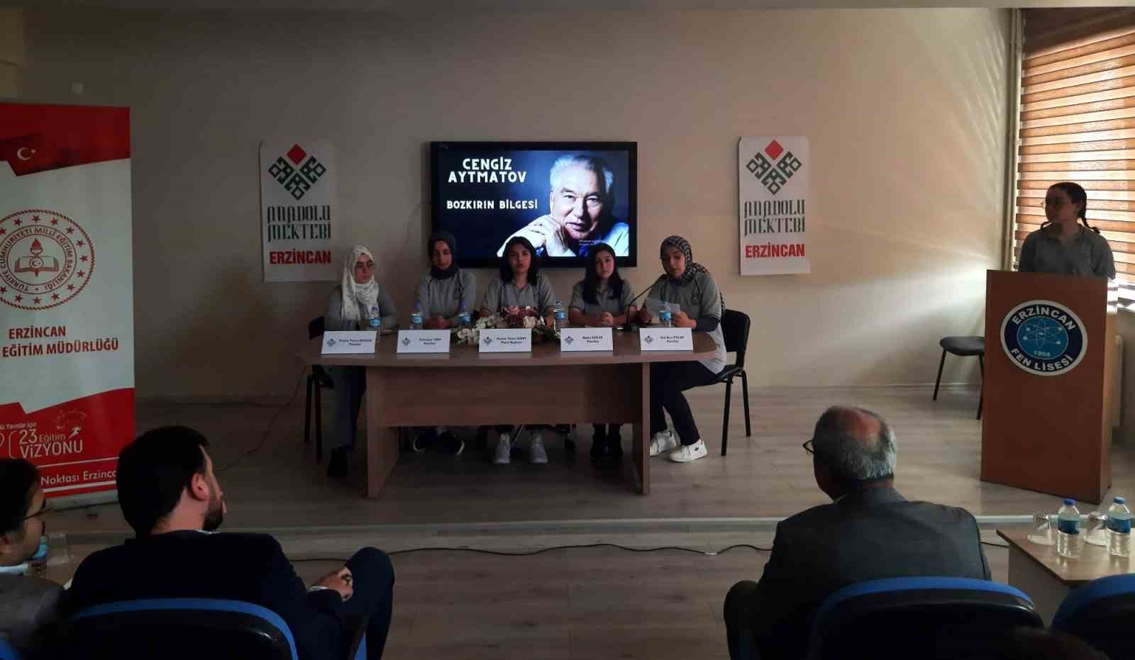 ANADOLU MEKTEBİ YAZAR OKUMALARI PROGRAMI DAHİLİNDE ERZİNCAN FEN LİSESİNDE CENGİZ
