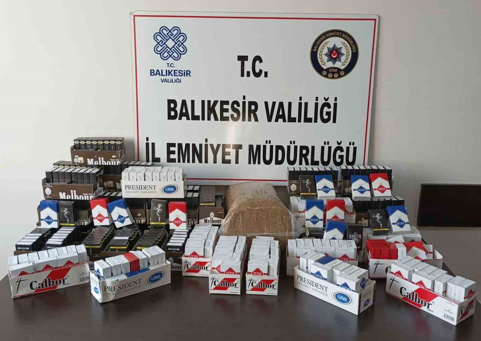 BALIKESİR'DE KAÇAK TÜTÜN VE SİGARA OPERASYONU
