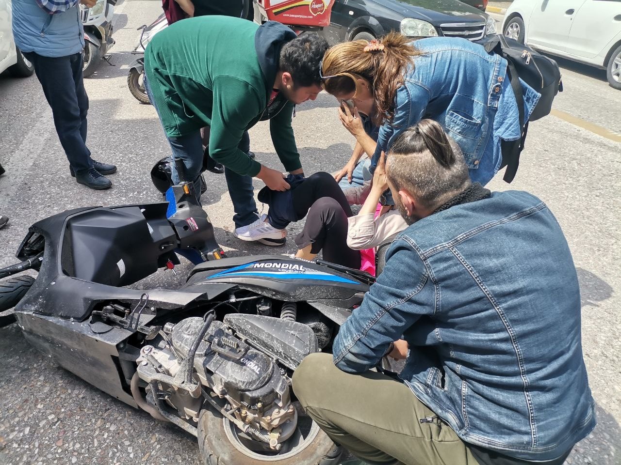 BANDIRMA'DA TRAFİK KAZASINDA 1 KİŞİNİN AYAĞI KIRILDI