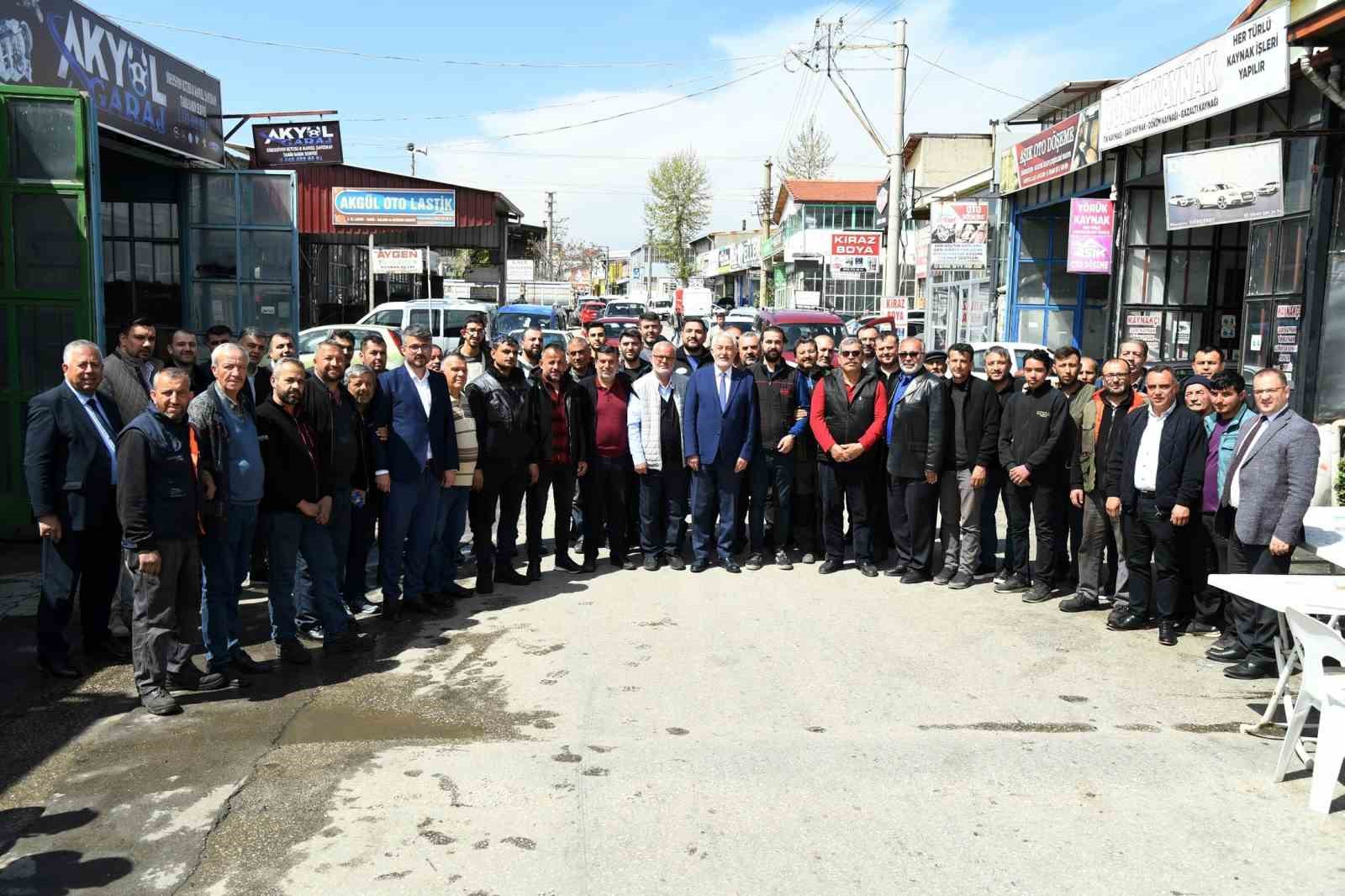 ISPARTA BELEDİYE BAŞKANI ŞÜKRÜ BAŞDEĞİRMEN, YENİ SANAYİ SİTESİNDE ESNAFLA BİR