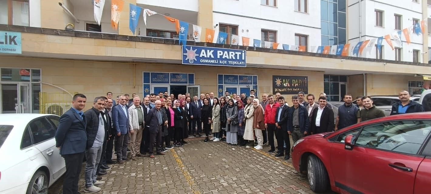 OSMANELİ BELEDİYE BAŞKANI MÜNÜR ŞAHİN, İLÇEYE SEÇİM ÇALIŞMALARI İÇİN GELEN