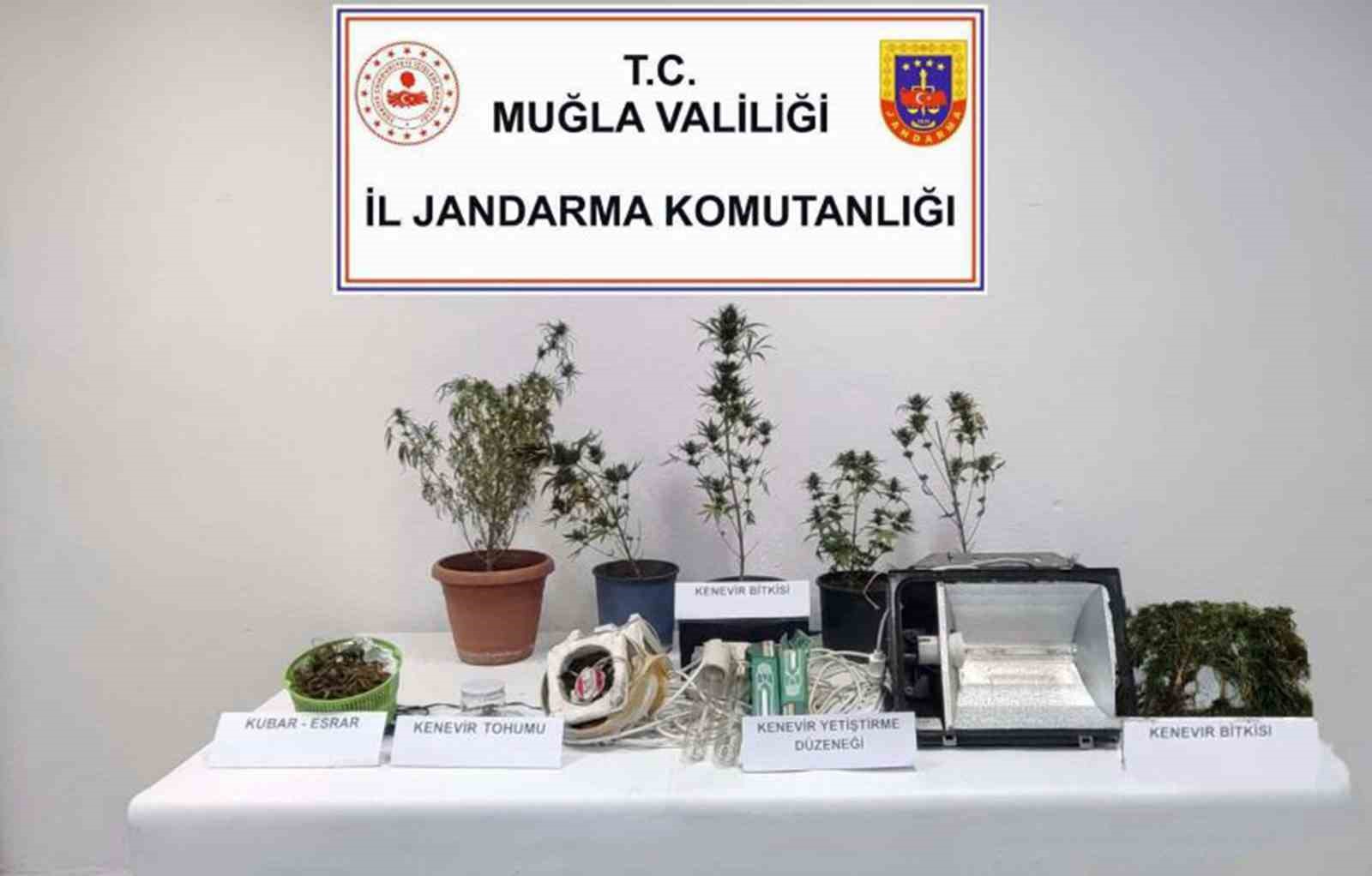MUĞLA İL JANDARMA KOMUTANLIĞI TARAFINDAN UYUŞTURUCU VE UYARICI MADDE İLE