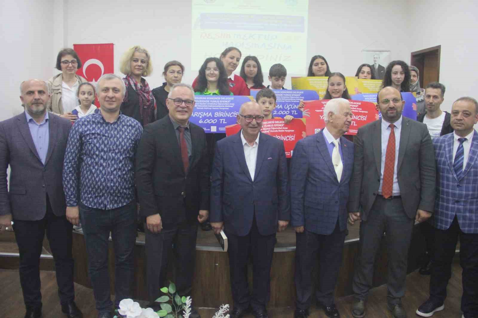 ERZURUM KONGRESİ DELEGESİ BOLİDZADE YUNUS EFENDİ ANISINA DÜZENLENEN RESİM, MEKTUP