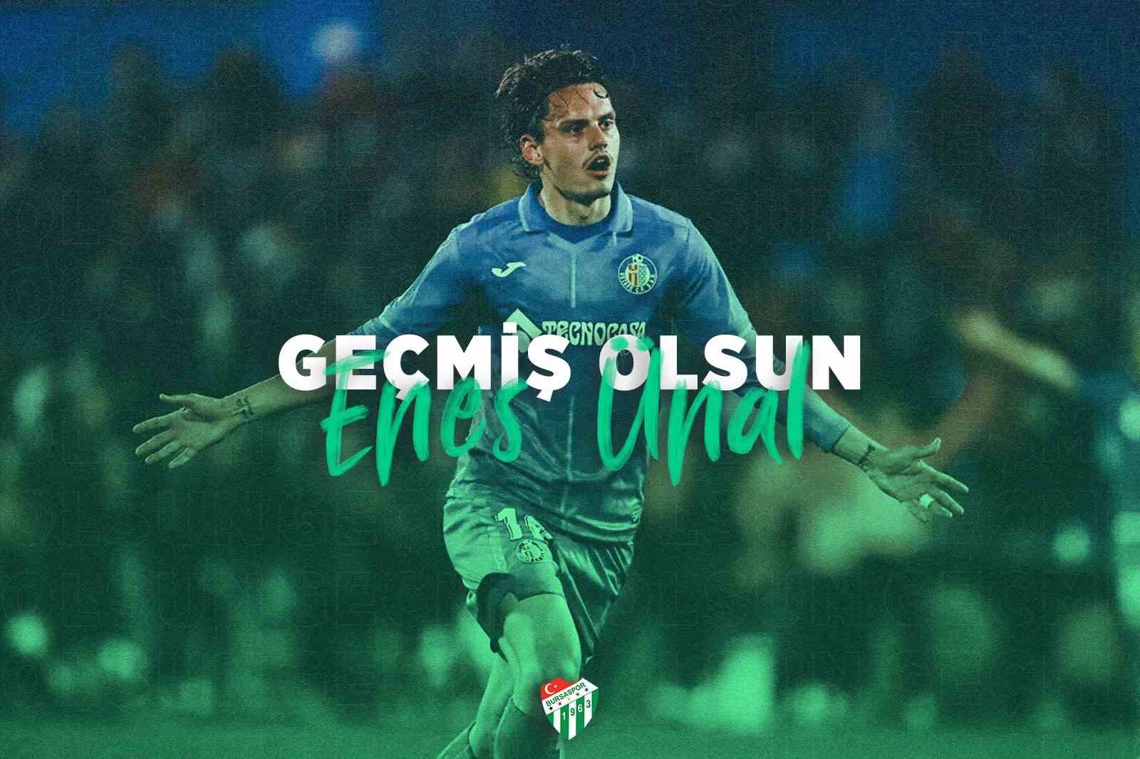 BURSASPOR KULÜBÜ, ENES ÜNAL İÇİN GEÇMİŞ OLSUN MESAJI YAYIMLADI.