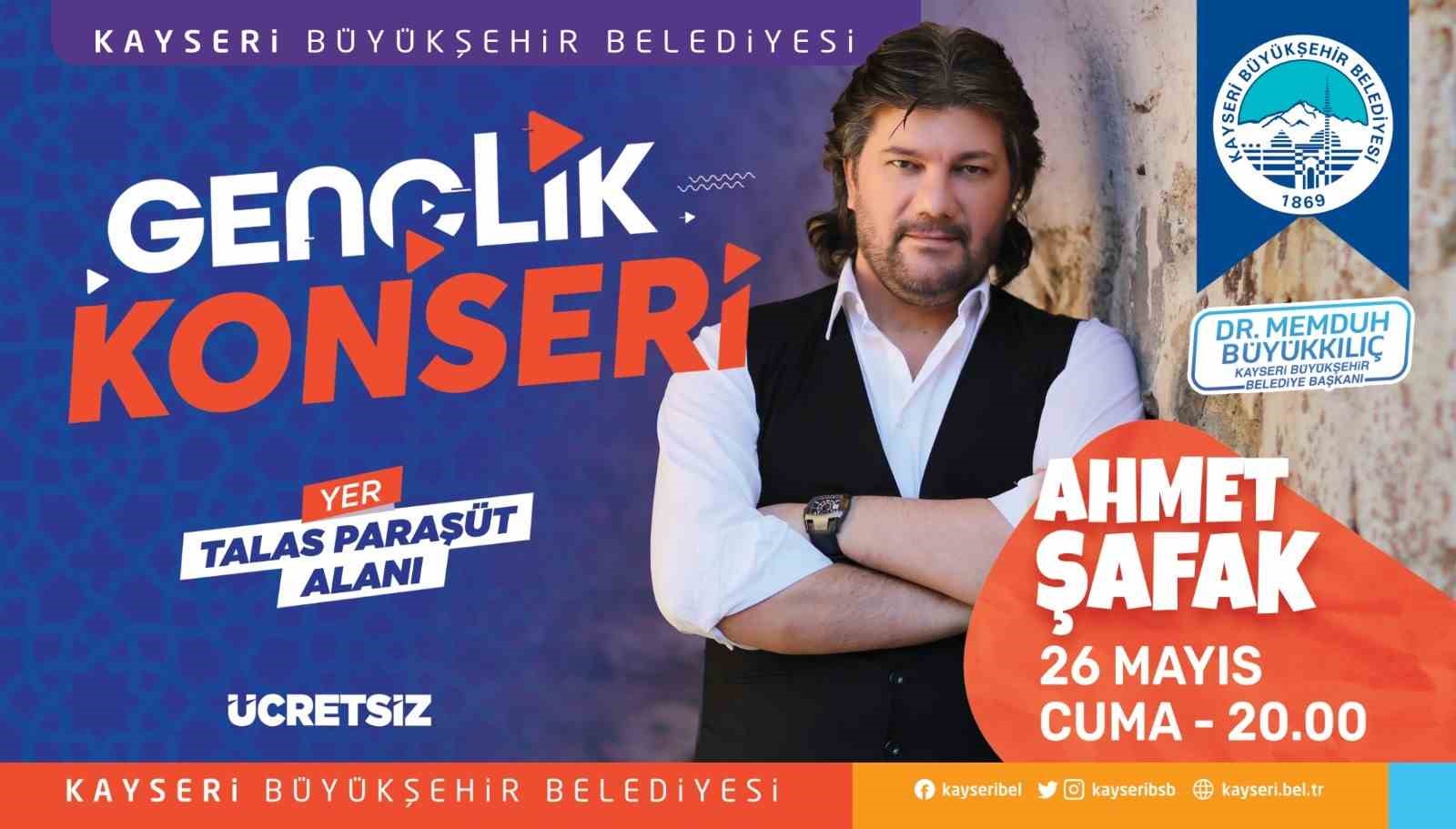 KAYSERİ BÜYÜKŞEHİR BELEDİYESİ, KÜLTÜR SANAT ETKİNLİKLERİ ÇERÇEVESİNDE SANATÇI AHMET ŞAFAK’IN