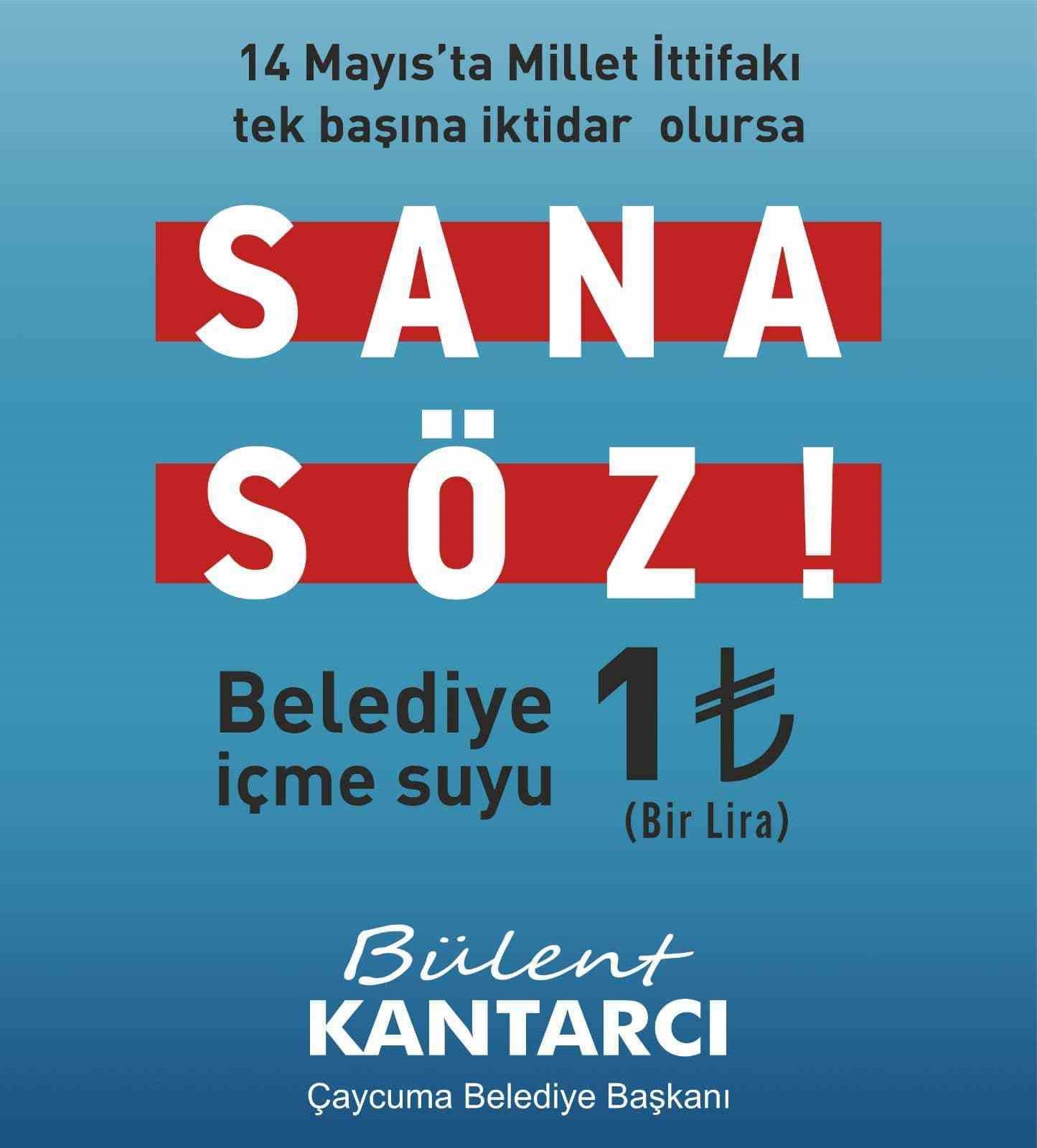 ÇAYCUMA BELEDİYE BAŞKANI BÜLENT KANTARCI, TONUNU 19.80 TL'YE SATTIĞI SUYU