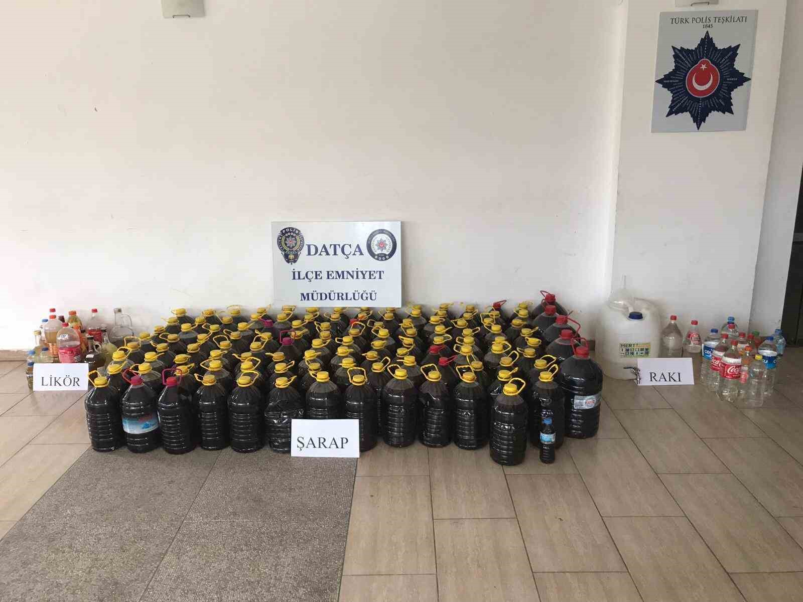 DATÇA’DA SAHTE İÇKİ ELE GEÇİRİLDİ