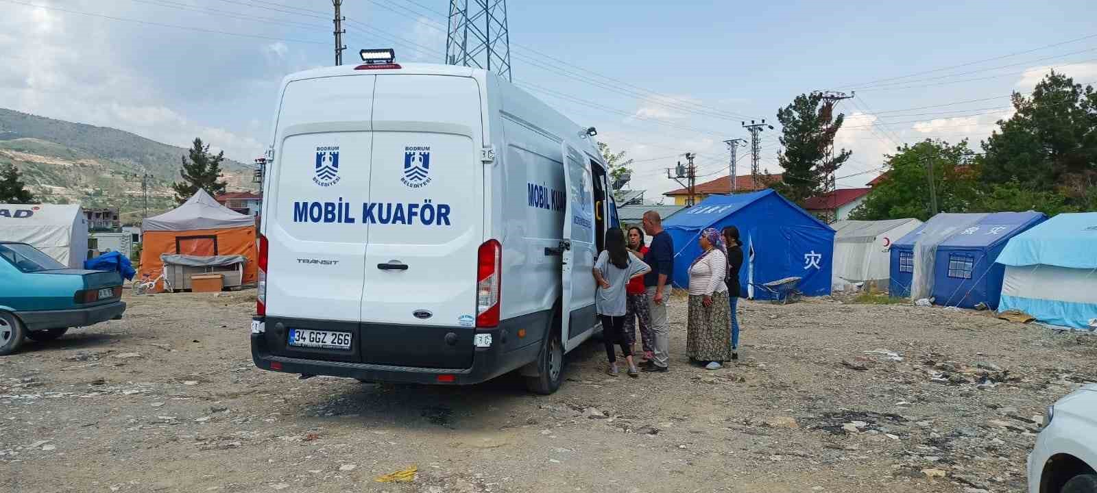 BODRUM BELEDİYE BAŞKANI AHMET ARAS’IN TALİMATIYLA MALATYA’YA GÖNDERİLEN MOBİL KUAFÖR,