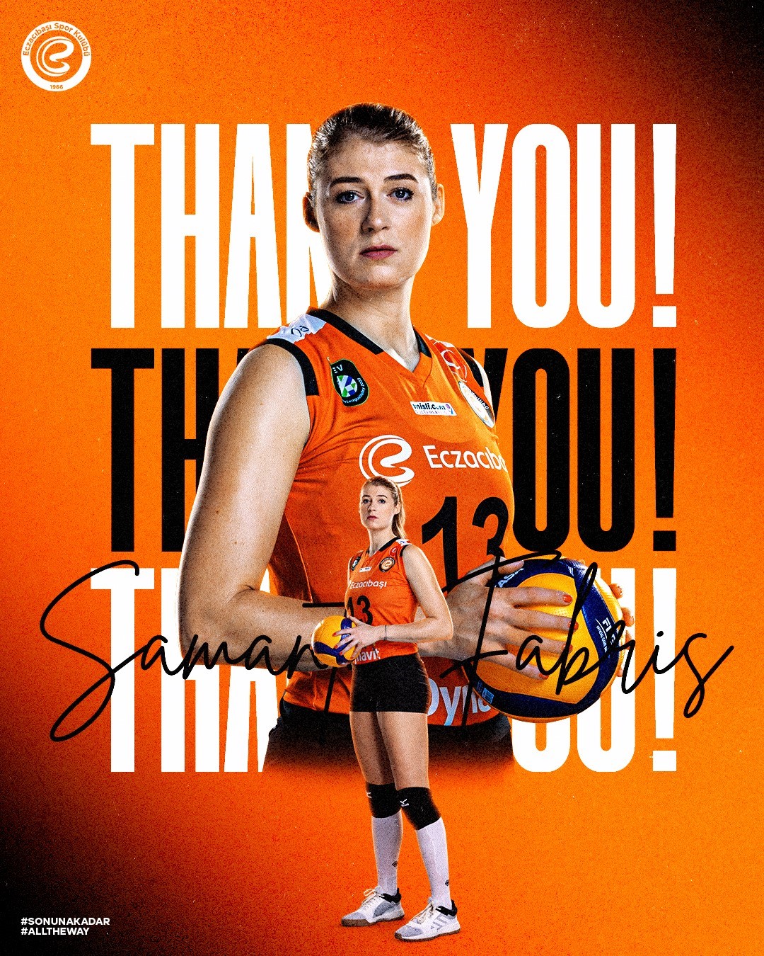 ECZACIBAŞI DYNAVİT, 2021-2022 SEZONUNDA KADROSUNA KATTIĞI, DENEYİMLİ PASÖR ÇAPRAZI SAMANTA