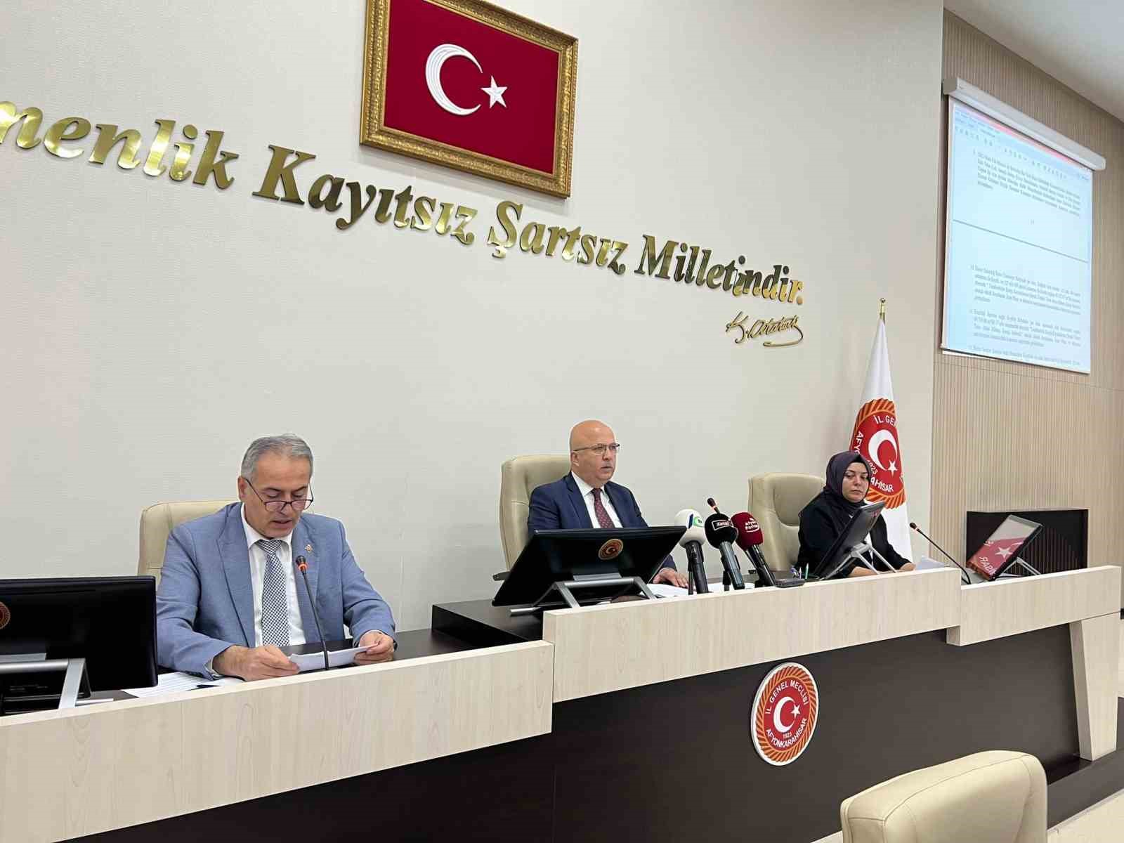 AFYONKARAHİSAR İL GENEL MECLİSİ TARAFINDAN EMİRDAĞ İLÇESİNDE 69 BİN 730