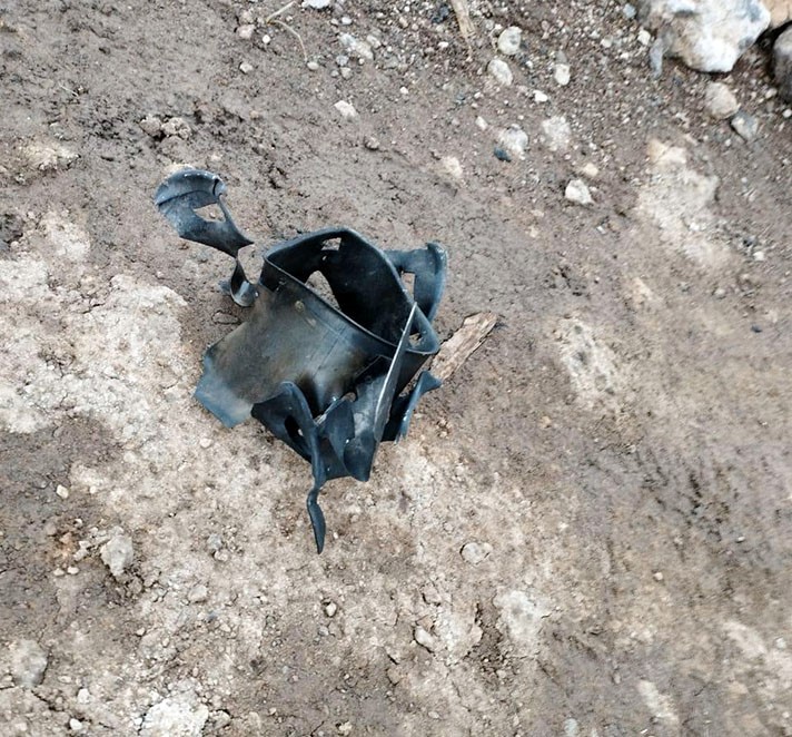 ERMENİLER TARAFINDAN İNSANSIZ HAVA ARAÇLARINDAN ATILAN EL YAPIMI MERMİLERİN KALINTILARINA