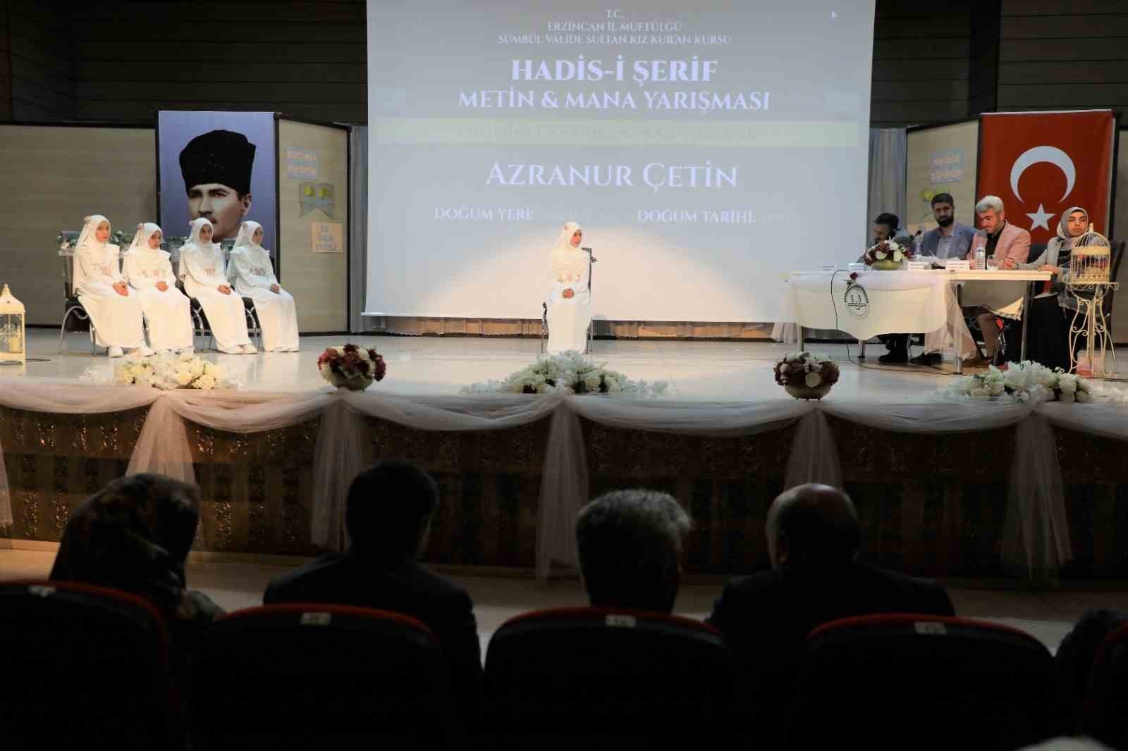 ERZİNCAN’DA HADİS-İ ŞERİF YARIŞMASI DÜZENLENDİ