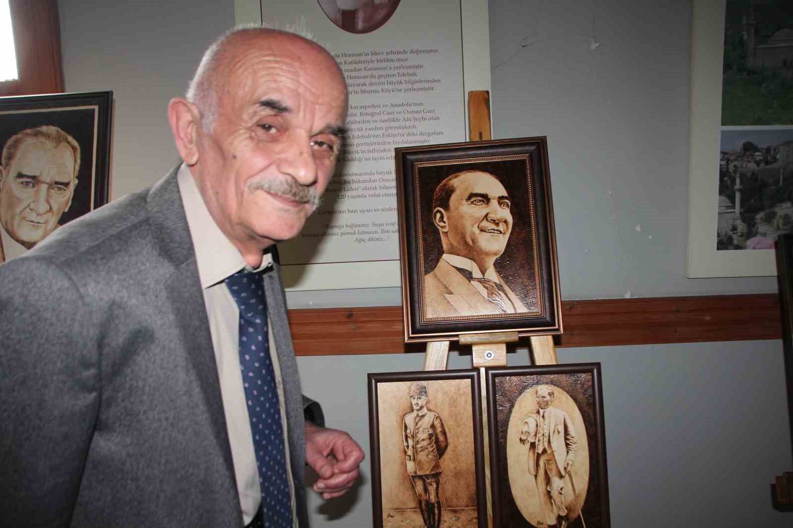 SABRİ AKAR, EŞİ ÖLÜNCE KENDİNİ AHŞAP YAKMA SANATINA ADARKEN, İLK