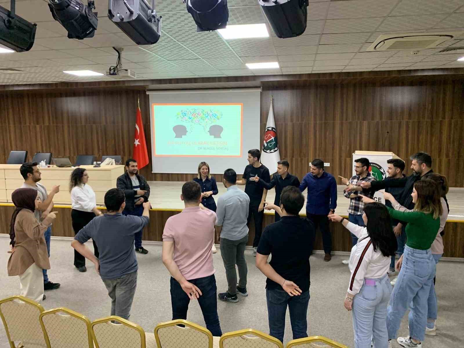 DR. NURGÜL SOYDAŞ TARAFINDAN DÜZCE BAROSU STAJYER AVUKATLARA YÖNELİK “BEDEN
