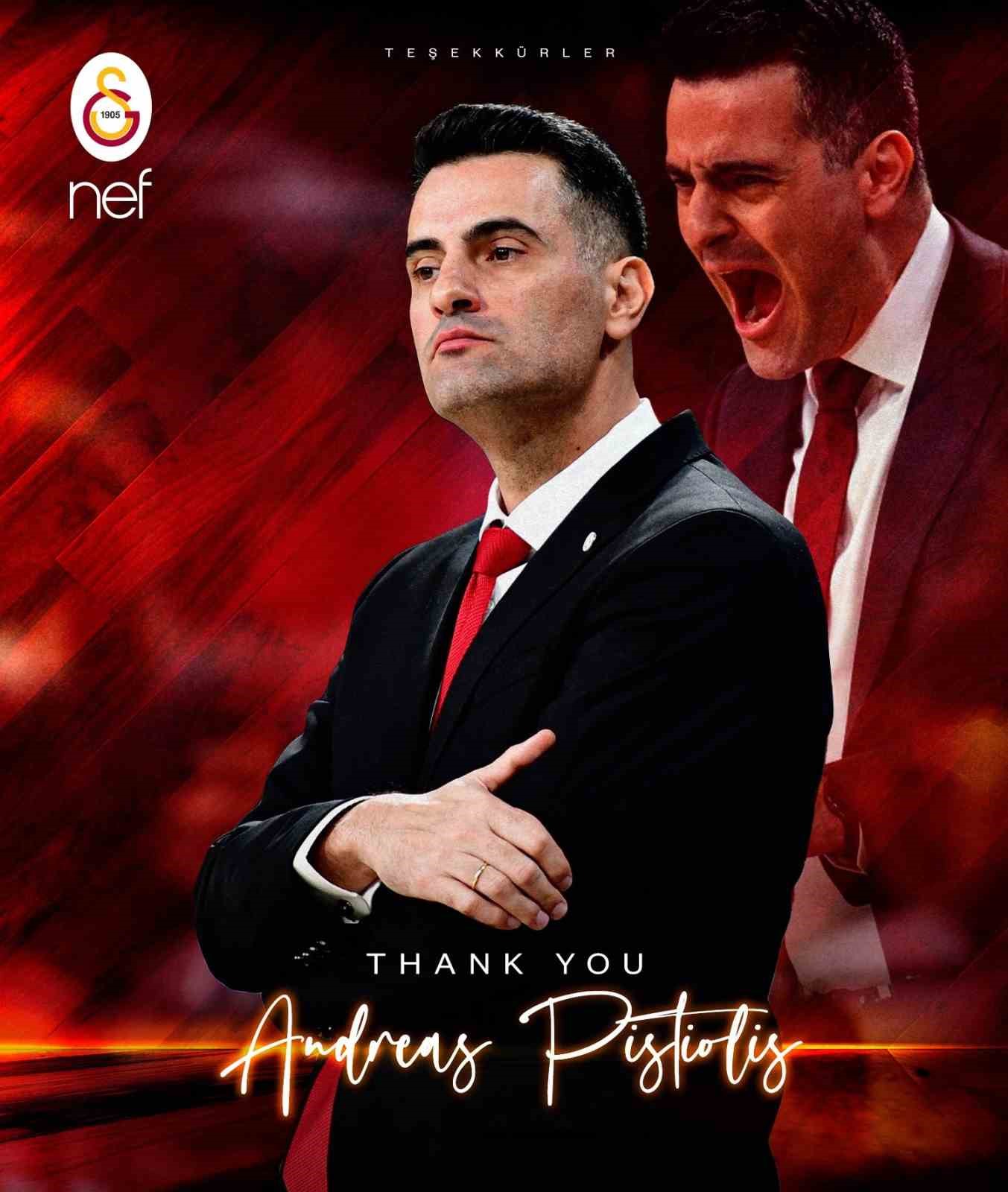 GALATASARAY BASKETBOL’DA, ANDREAS PİSTİOLİS İLE YOLLAR AYRILDI