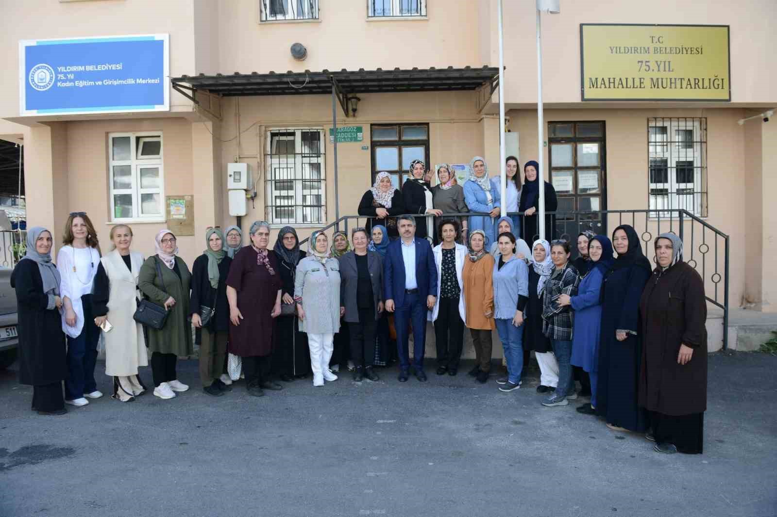 YILDIRIM BELEDİYESİ ÜRETEREK AİLE VE ÜLKE EKONOMİSİNE KATKI SUNAN KADINLAR