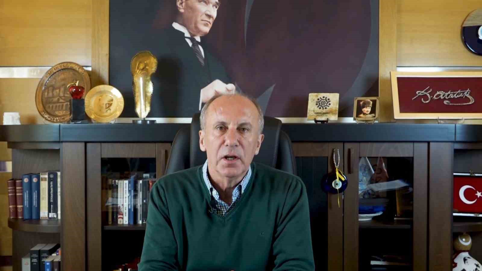 MEMLEKET PARTİSİ GENEL BAŞKANI MUHARREM İNCE, CUMHURBAŞKANLIĞI ADAYLIĞINDAN GEÇİLMESİNİN ARDINDAN