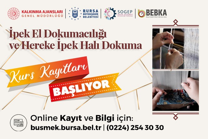 İPEK HALI VE KUMAŞ EL DOKUMA KURSLARI BAŞLIYOR