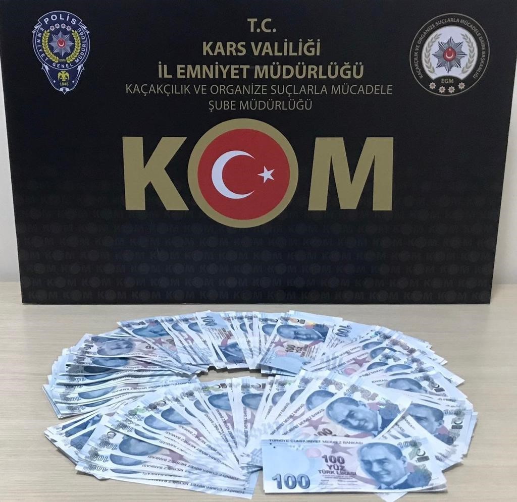 KARS’TA SAHTE PARA ELE GEÇİRİLDİ. PİYASAYA SAHTE PARA SÜREN 2