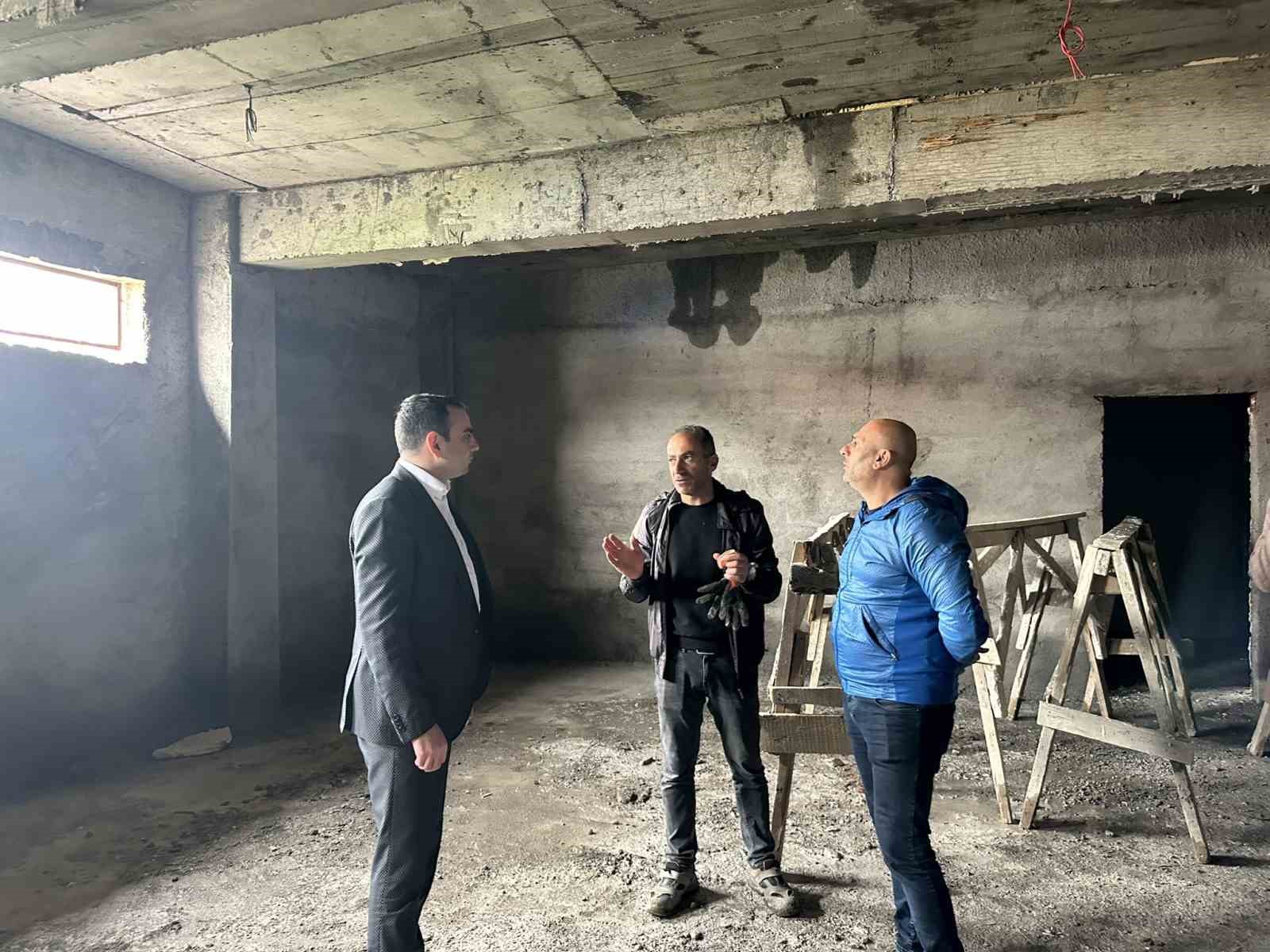 KAYMAKAM KARAKAŞ OKUL İNŞAATINDA İNCELEMELERDE BULUNDU(KARS-İHA)