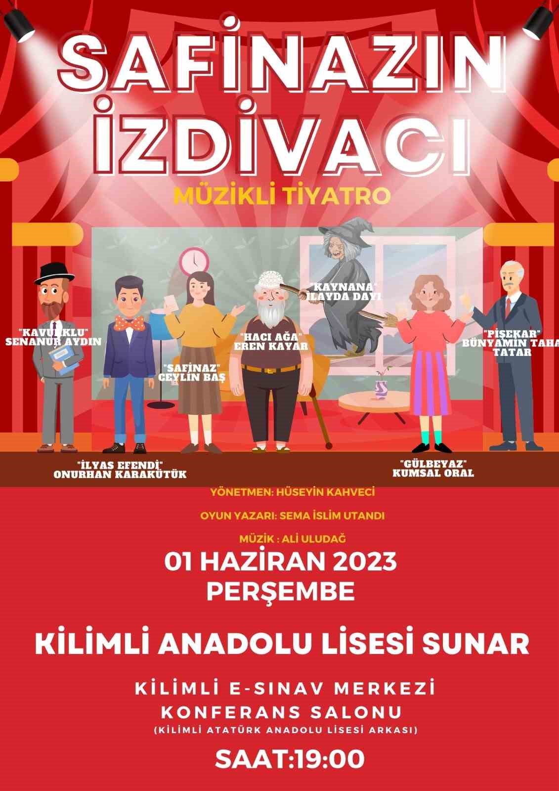 KİLİMLİ ANADOLU LİSESİ DRAMA KULÜBÜNÜN ÇALIŞMALARI ÇERÇEVESİNDE 31 MAYIS 2023