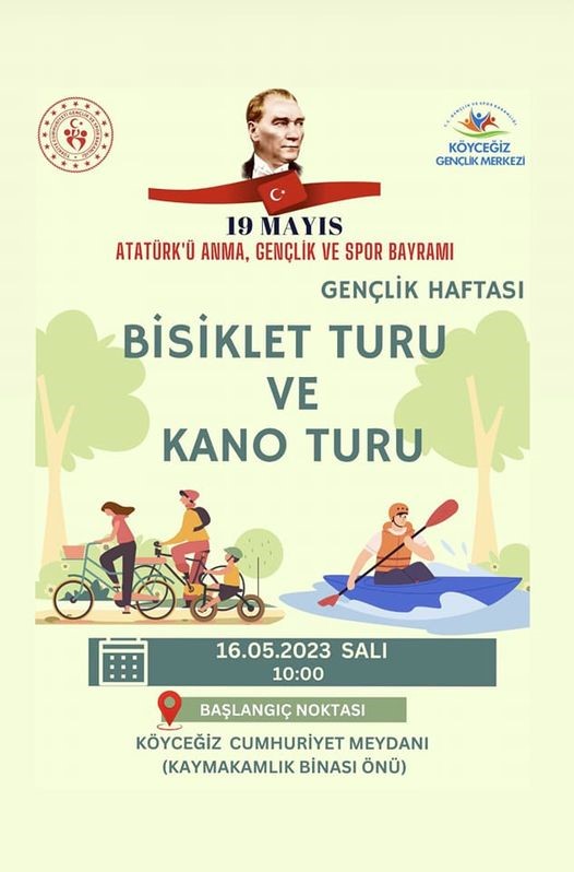KÖYCEĞİZ’DE KANO VE BİSİKLET TURU ETKİNLİĞİ YAPILACAK
