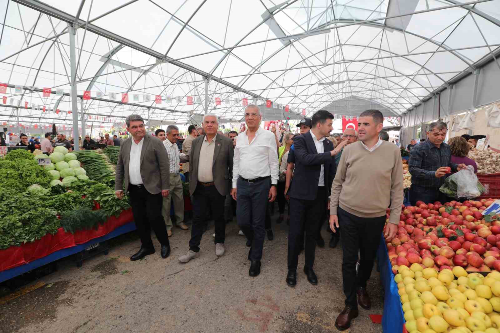 MERSİN'İN MERKEZ İLÇE MEZİTLİ BELEDİYESİ, MENDERES MAHALLESİ’NDE BULUNAN SEMT PAZARININ