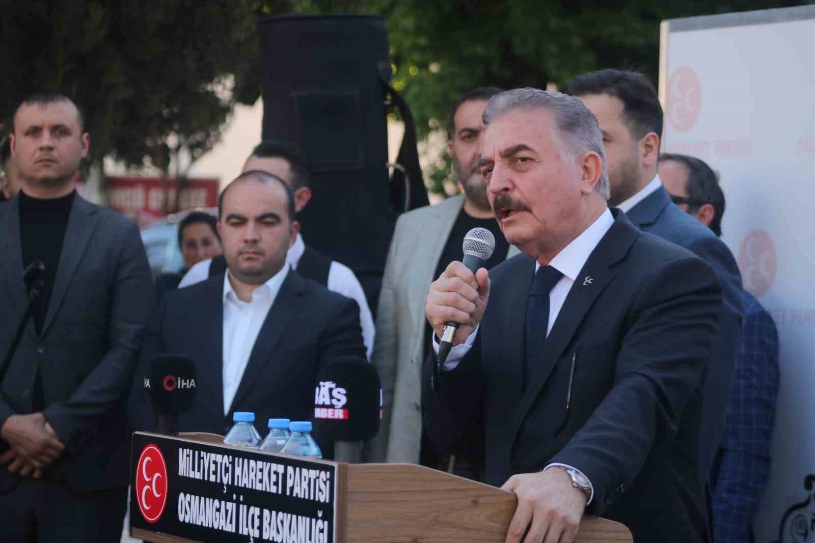 MİLLİYETÇİ HAREKET PARTİSİ (MHP) GENEL SEKRETERİ İSMET BÜYÜKATAMAN, BURSA’DA GERÇEKLEŞTİRDİĞİ