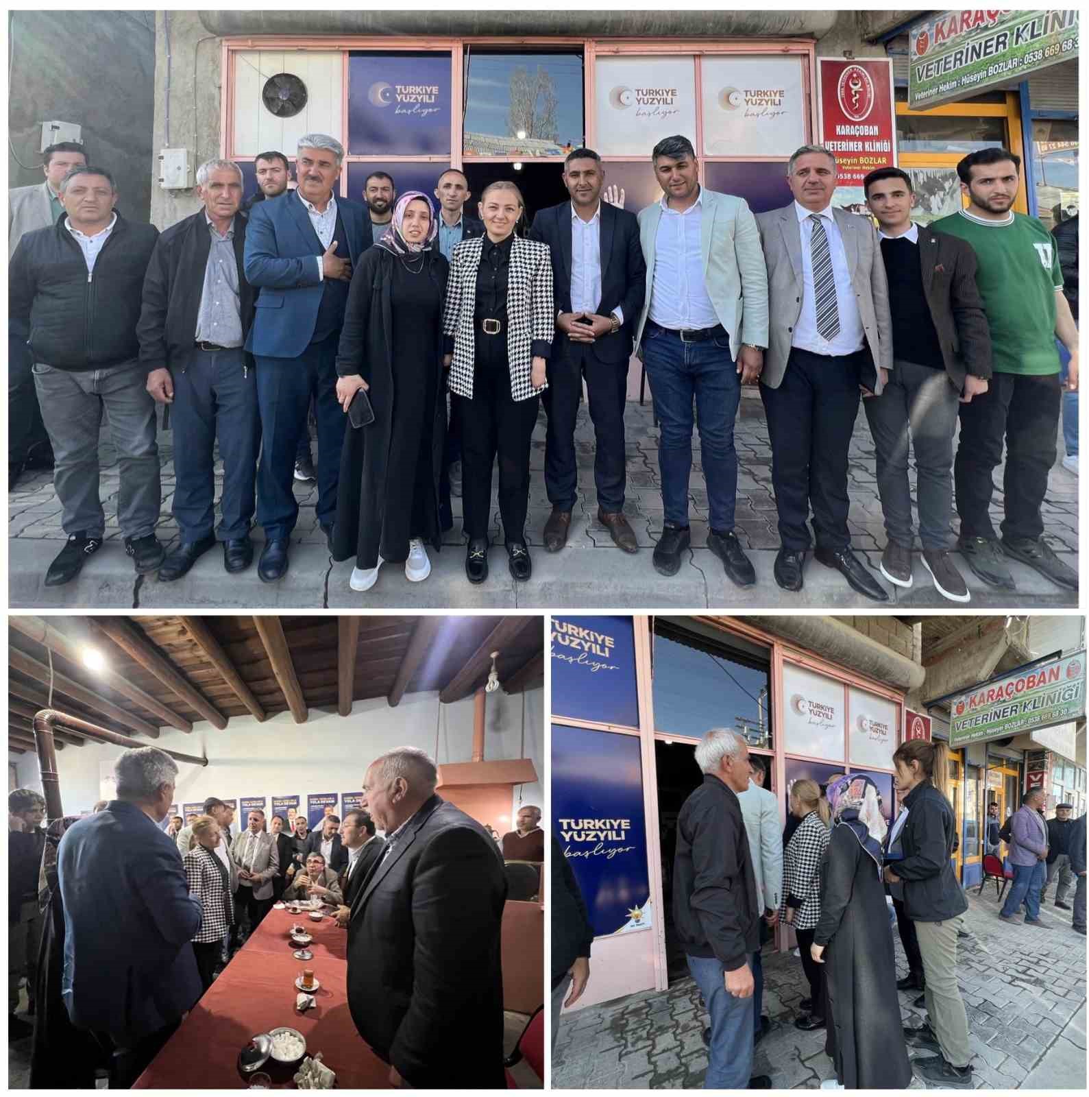 ERZURUM’DAKİ SEÇİM ÇALIŞMALARINI ŞEHİR MERKEZİNDE SÜRDÜREN AK PARTİ ERZURUM MİLLETVEKİLİ