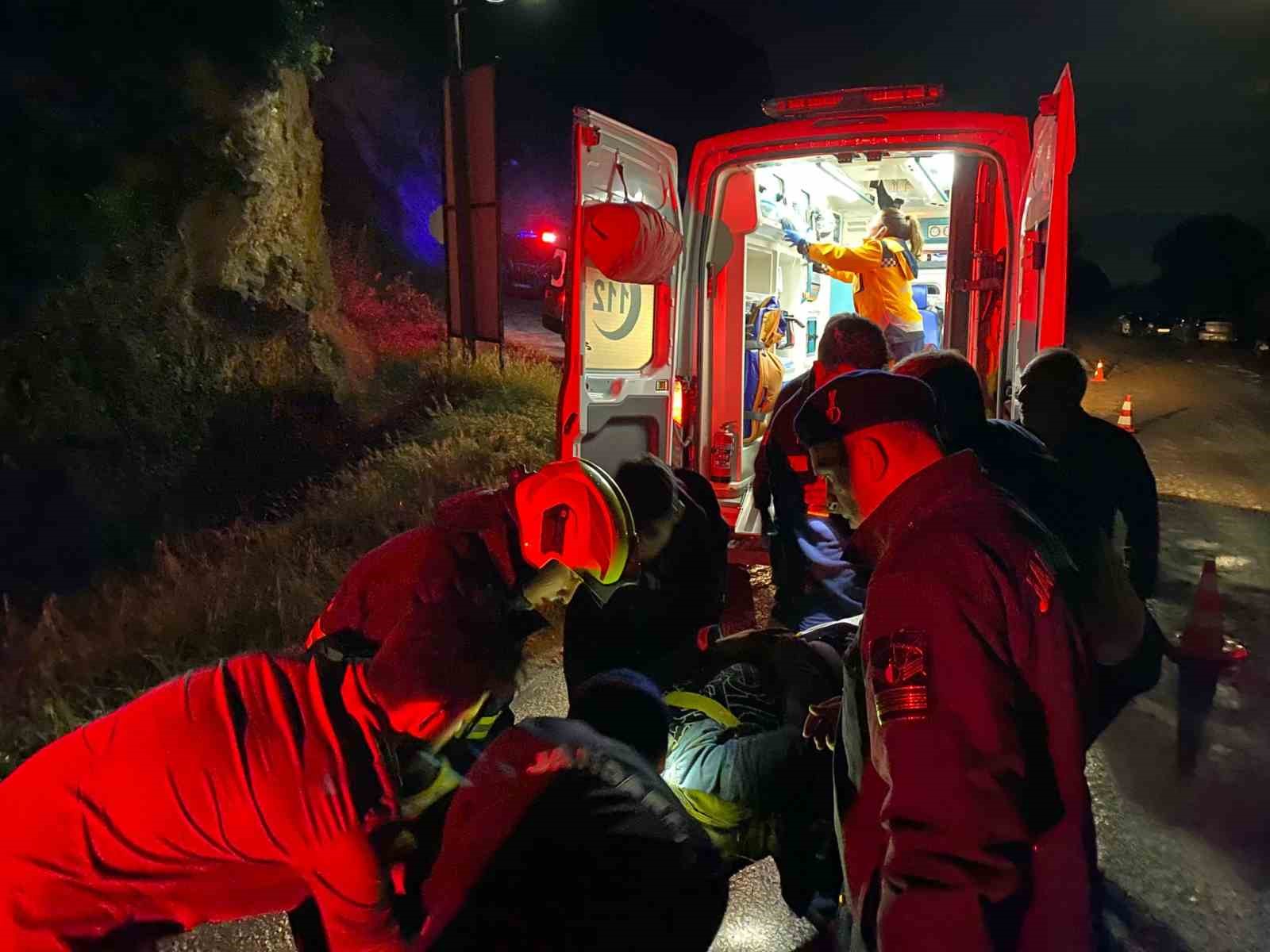 AYDIN'IN NAZİLLİ İLÇESİNDE MEYDANA GELEN OLAYDA YAKLAŞIK 200 METRELİK UÇURUMDAN