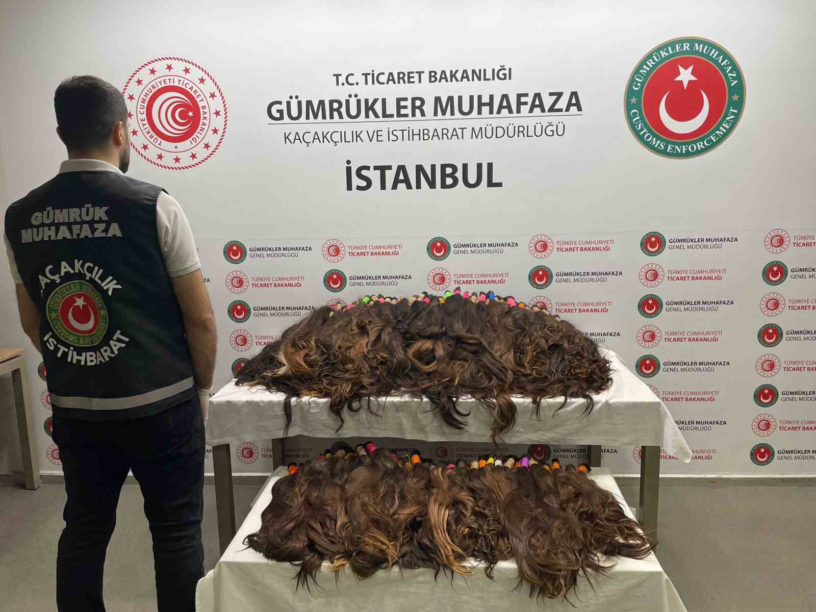 SABİHA GÖKÇEN HAVALİMANI’NDA 68 KİLO İNSAN SAÇI ELE GEÇİRİLDİ