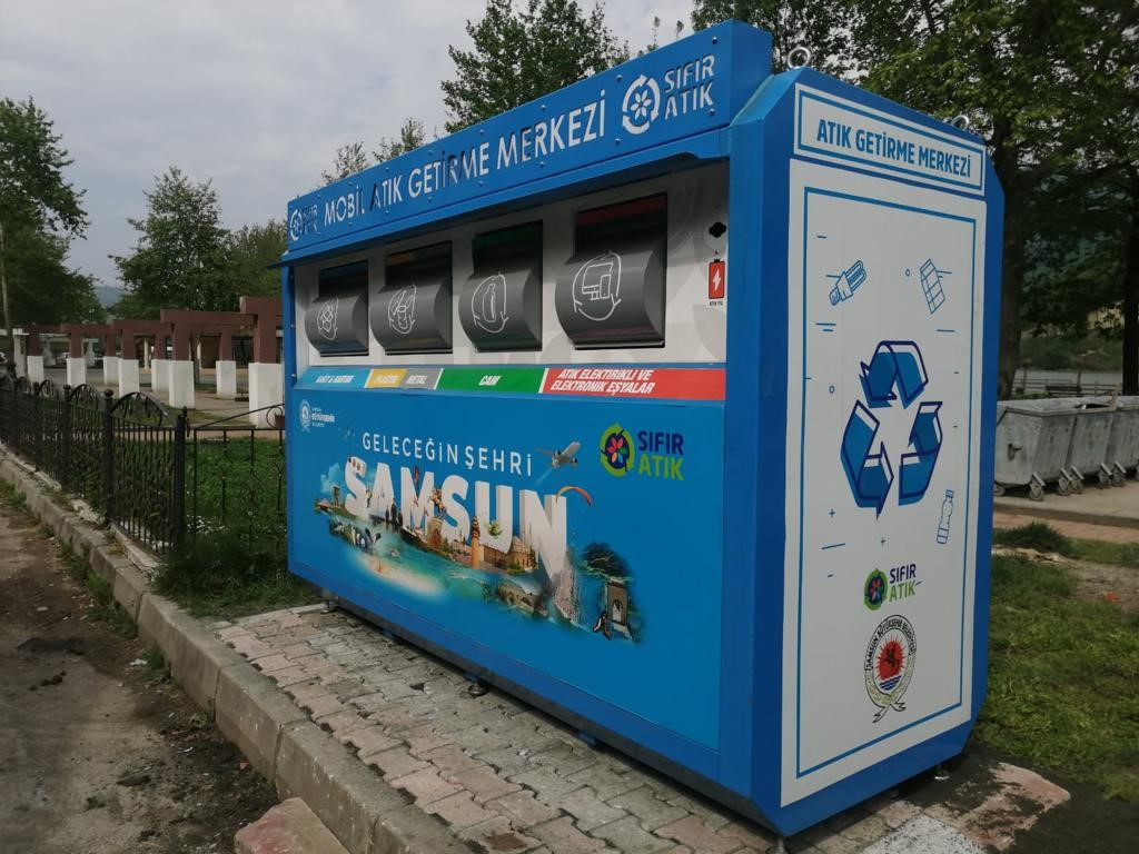 SAMSUN BÜYÜKŞEHİR BELEDİYE BAŞKANI MUSTAFA DEMİR, KURDUKLARI MOBİL ATIK GETİRME