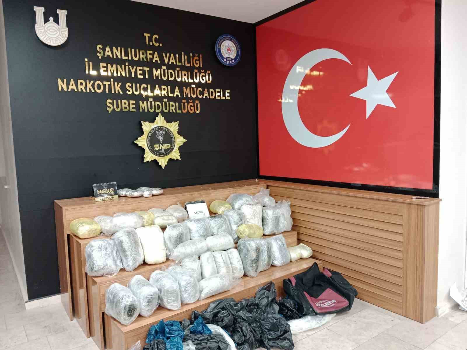 ŞANLIURFA’DA 48 KİLO UYUŞTURUCU ELE GEÇİRİLDİ