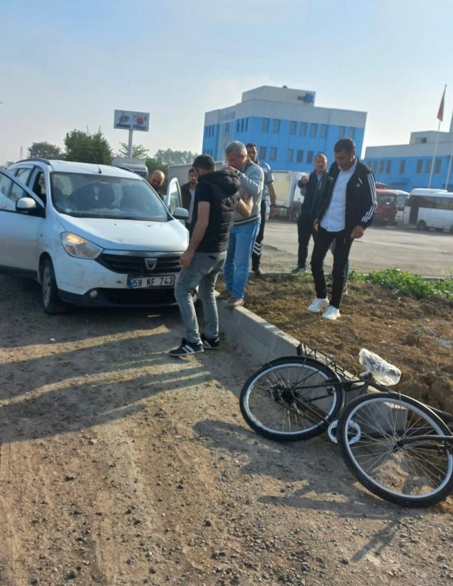 TEKİRDAĞ'IN MURATLI İLÇESİNDE YAŞANAN KAZADA 1 KİŞİ YARALANDI.